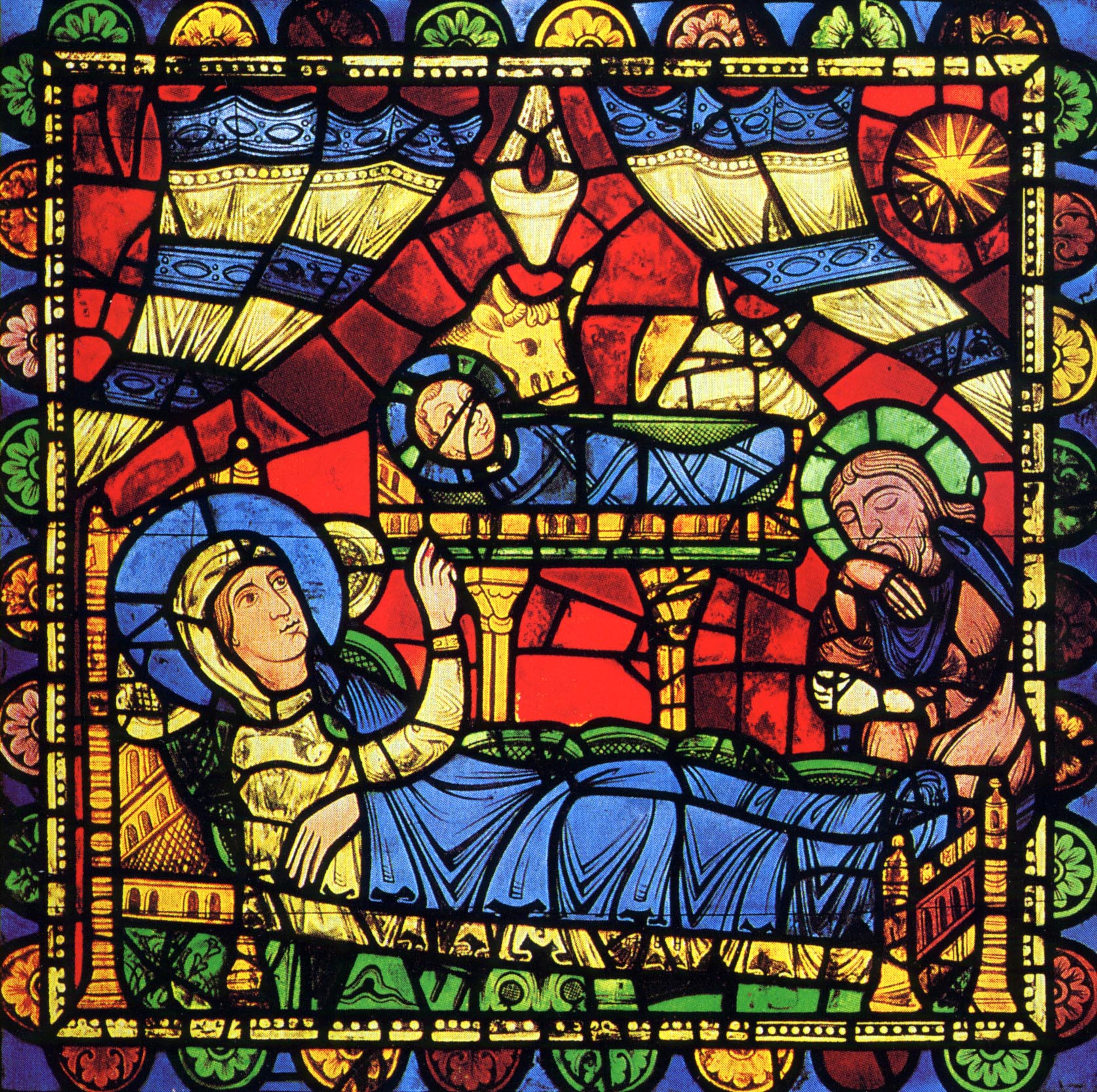 Nativité vitrail de Chartres