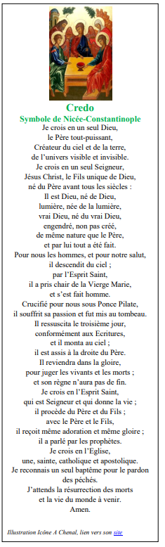 Capture décran credo nicée